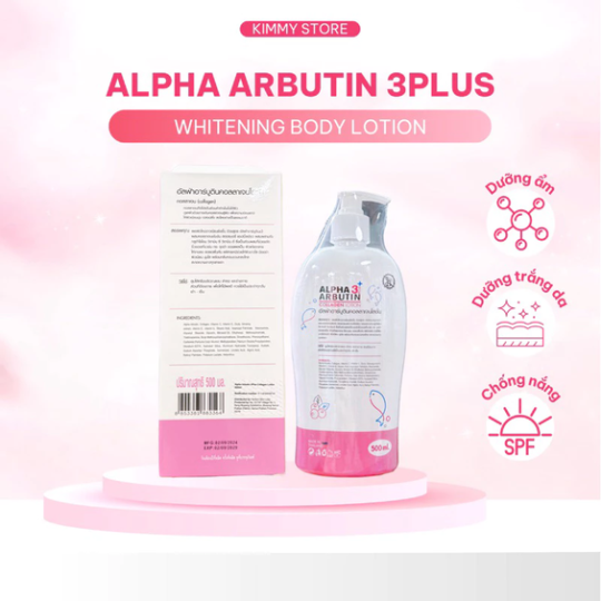 Sữa dưỡng thể trắng da alpha arbutin collagen lotion chai 500ml chuẩn thái