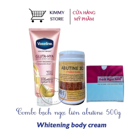 Combo kem dưỡng trắng da bạch ngọc liên + 3C3 lớn 500g