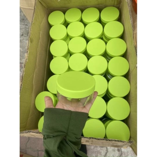 Hủ đựng kem 200g dẹp trong suốt nhiều màu