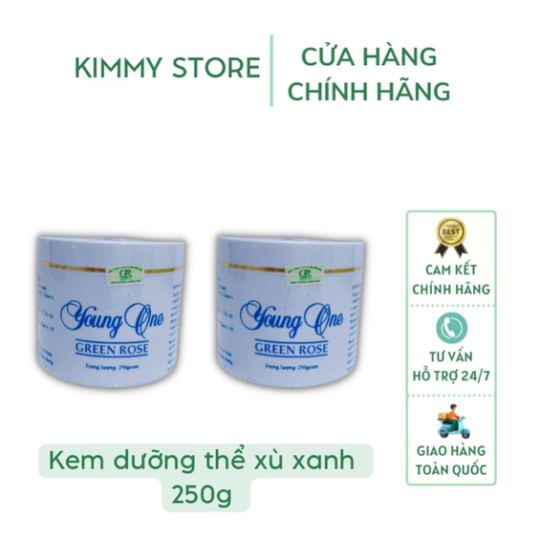 Kem dưỡng trắng da toàn thân young one Greenrose xanh và đỏ 250g