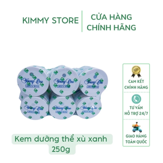 Lẻ hộp 250g kem dưỡng trắng da Young one xù xanh Greenrose