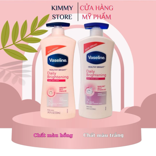 Sữa dưỡng thể Vaseline Mỹ healthy bright daily brightening mẫu mới 725ml