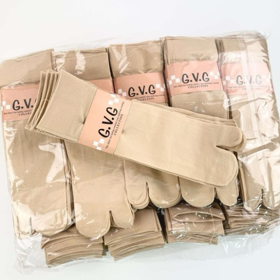 Hàng dày- Set 5 đôi tất xỏ ngón màu da hiệu GVG