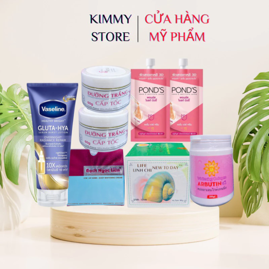 Combo kem trắng da bạch ngọc liên + vaseline + enova + pond’s