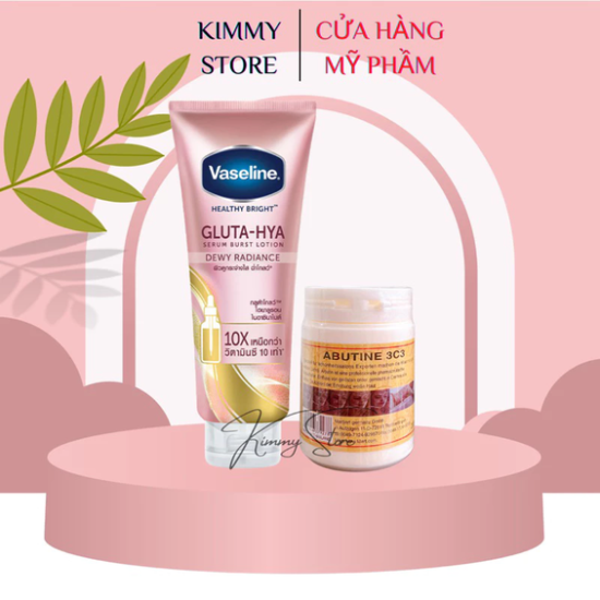 combo Abutine 3C3 và Vaseline gluta hya 330g
