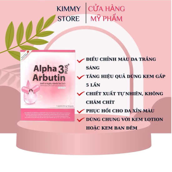 Hộp 10 viên cấy trắng alpha arbutin thái lan mẫu mới