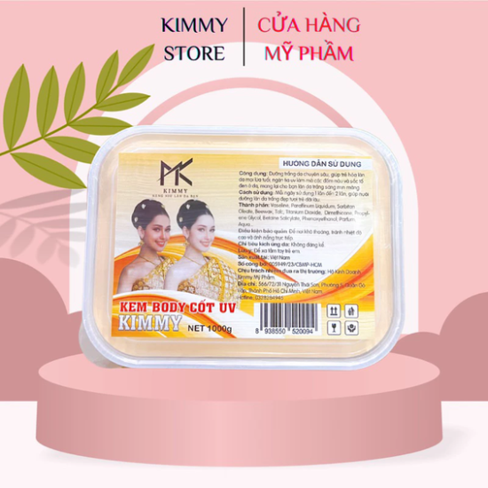 Lẻ hộp 1000g kem body cốt uv kimmy creamuv màu vàng đậm