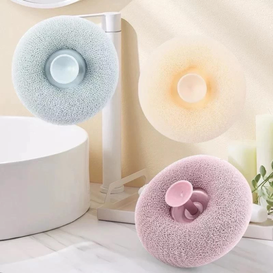 LOẠI TRƠN-Bông tắm Xơ Mướp Tạo Bọt 3D, Bông Tắm Tẩy Tế Bào Chết Tròn Và Mát Xa Kì Ghét