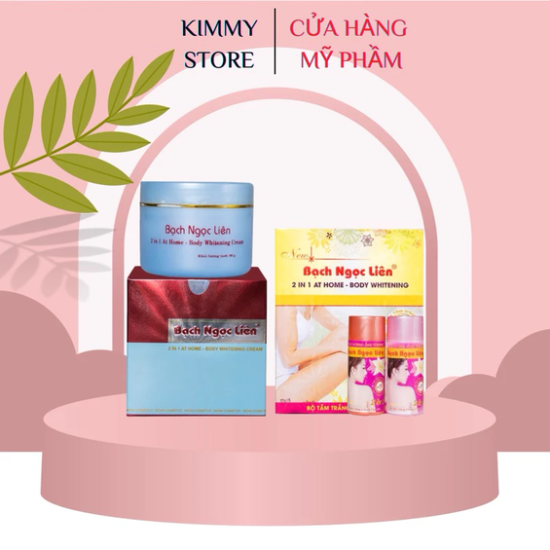 Bộ kem bạch ngọc liên và tắm trắng bạch ngọc liên 2 in 1 at home