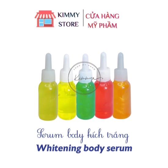 serum kích tẩy trắng cực mạnh pha kem 10ml - whitening body serum