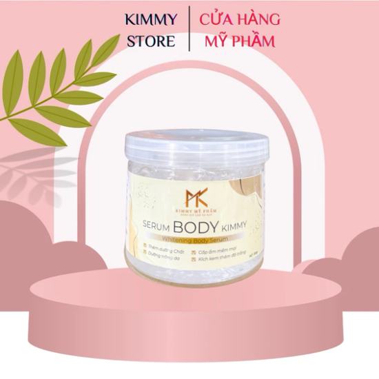 Lẻ hộp 500g serum body kimmy kích tẩy màu trắng trong suốt thuỷ tinh
