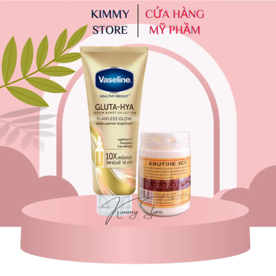 Combo 1 chai vaseline và abutine 3c3 200g