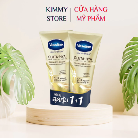 Combo 2 chai sữa dưỡng thể vaseline gluta hya 300ml thái lan