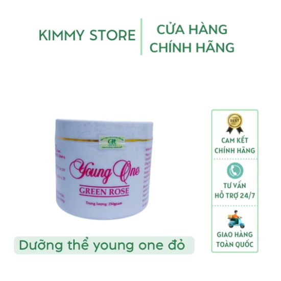 Kem dưỡng trắng da toàn thân young one Greenrose xanh và đỏ 250g