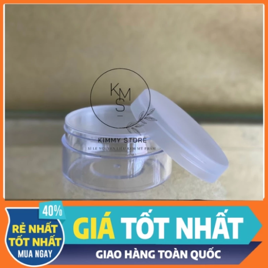 Hủ đựng kem 200g dẹp trong suốt