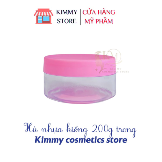 Hủ đựng kem 200g dẹp trong suốt nhiều màu