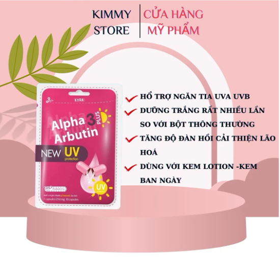 10 Viên cấy trắng alpha arbutin 3plus thái lan kích trắng