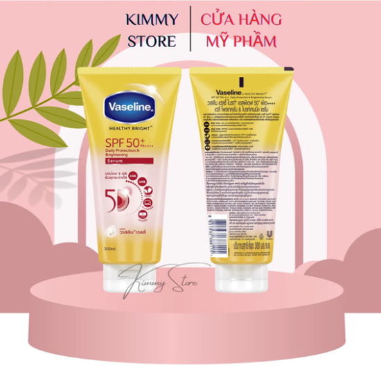 Lẻ 1 chai 300ml Vaseline 50X mẫu mới chống nắng Spf50 Pa++++ màu vàng
