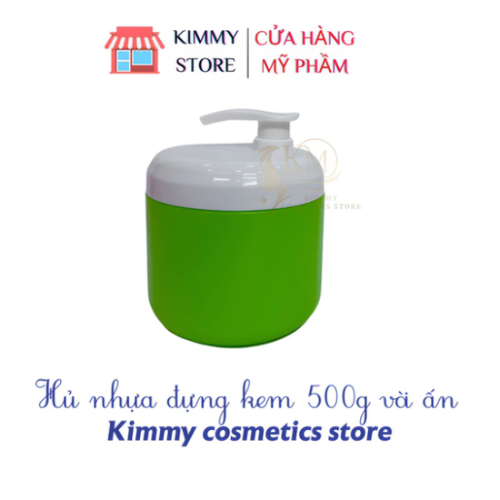 Hủ nhựa đựng kem 500g dạng vòi ấn nhiều màu Sẽ